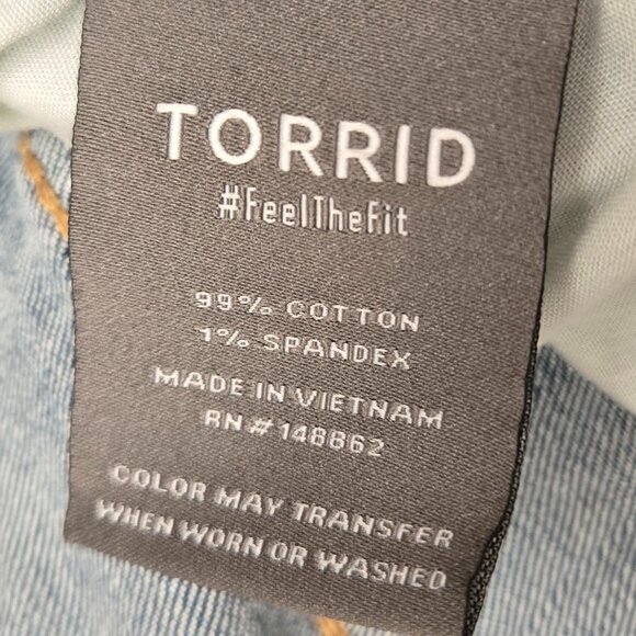 Torrid Perfect Super Flare Vintage Stretch Jeans Retro 70s Wide Ankle 18R - Picture 5 of 7